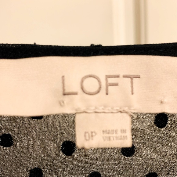 LOFT Black Ruffle Collar Dress - Picture 9 of 9